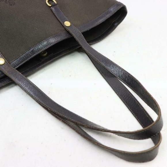 Prada Dark Brown Canapa Style Satchel Tote Shoulder Bag - Picture 2 of 9